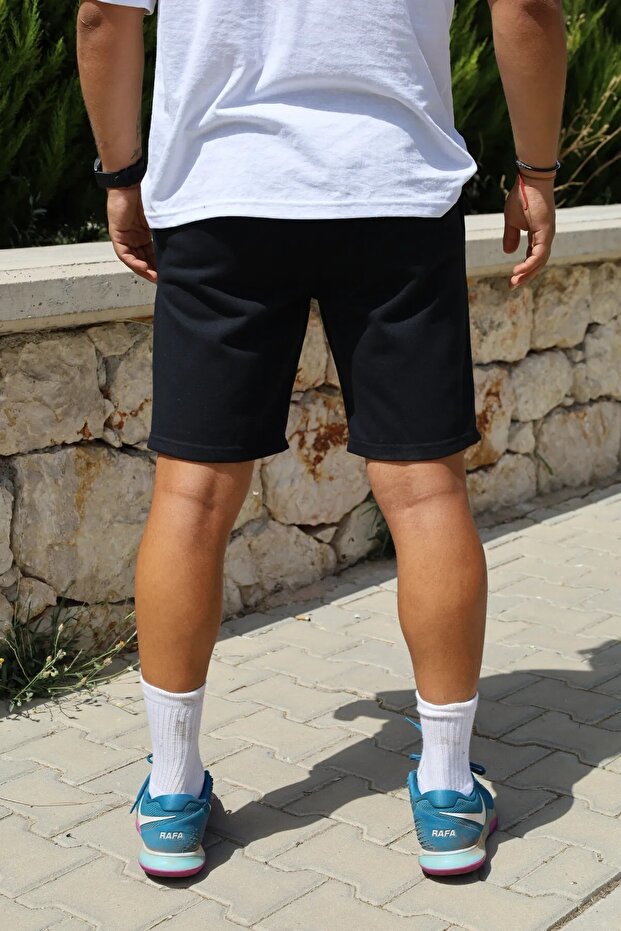 شورت رجالي أسود بخيطين - 6