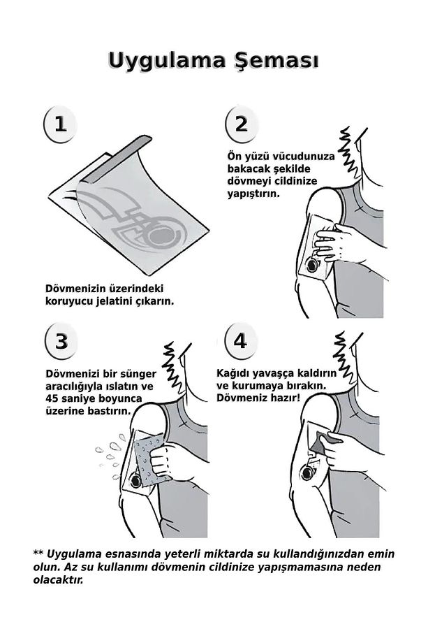 Gerçek Dövme Görünümlü Gül Modelli 3 Boyutlu Tattoo - 4