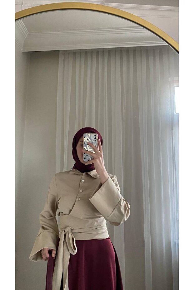 BELDEN BAĞLAMALI GÖMLEK - 6