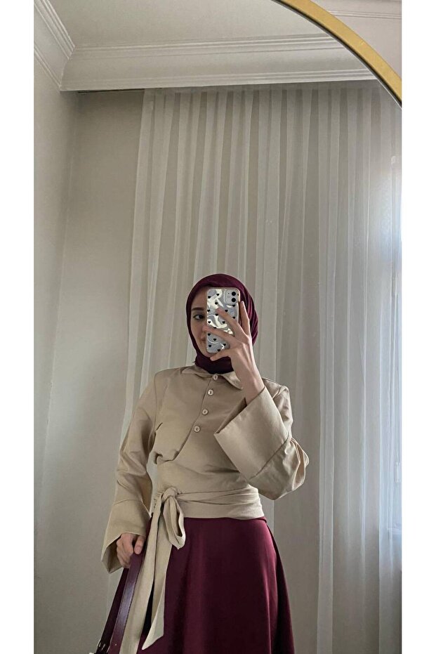 BELDEN BAĞLAMALI GÖMLEK - 3