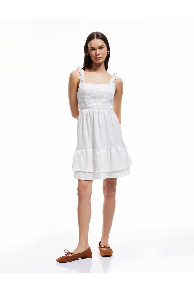 ecru Mini Dress