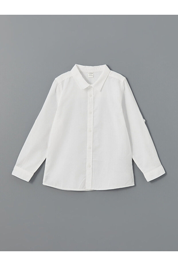 Nevavm Long Sleeve Basic Boy's Shirt with Difference