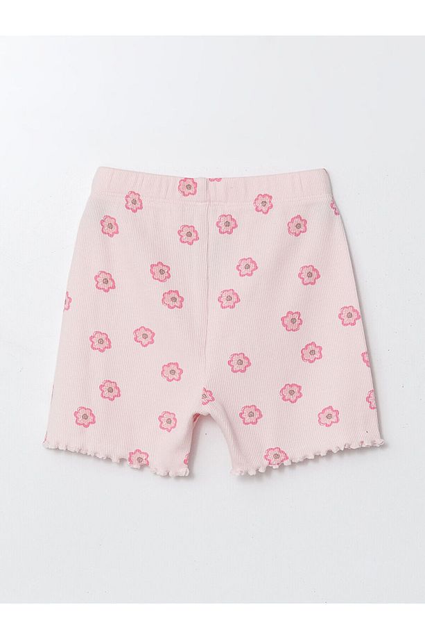 Bisiklet Yaka Kız Bebek Şortlu Pijama Takımı - 7