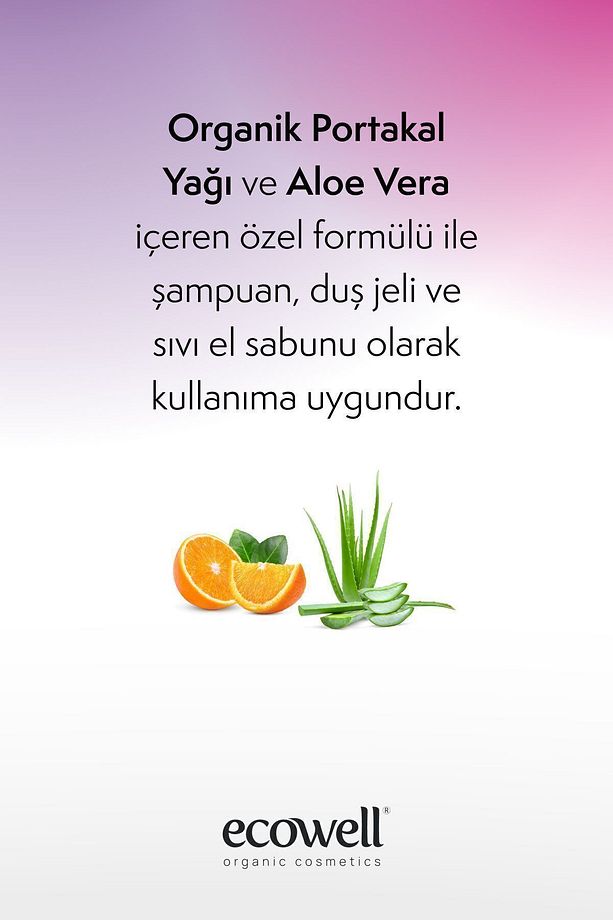 Organik Bebek Ve Çocuk Temizleme Jeli, Vegan Sertifikalı, Şampuan, Duş Jeli Sabun Parabensiz 500ml - 3