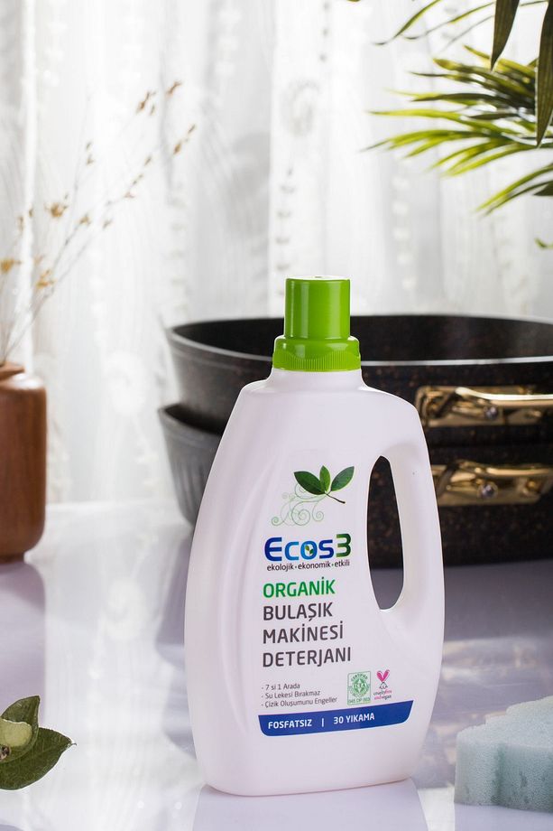 Organik Bulaşık Makinesi Deterjanı, Vegan Sertifikalı, Bitkisel, 7’si Bir Arada, 30 Yıkama, 750 ml - 4