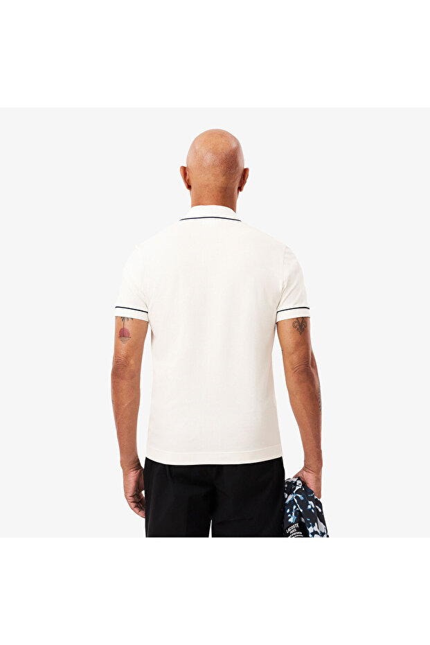 Paris Erkek Regular Fit Organik Pamuk Beyaz Polo - 3