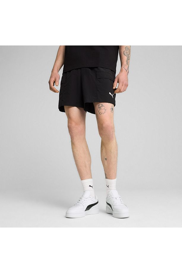 Wardrobe Essentials Relaxed Cargo Unisex Siyah Şort - 3