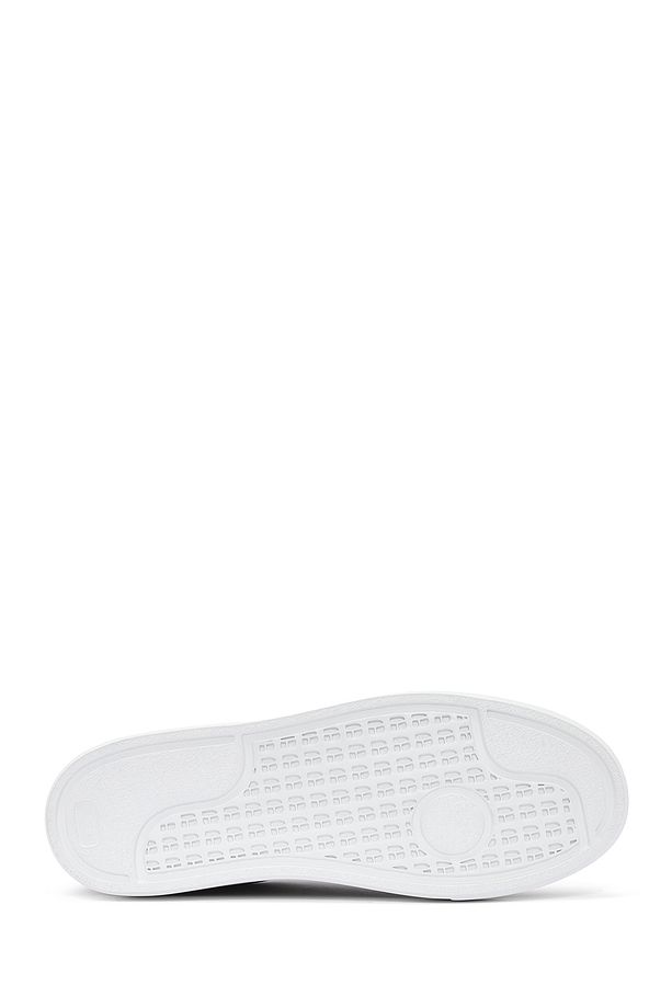 Erkek Haki Bağcıklı Kalın Tabanlı Deri Sneaker 25SFD6124FT - 4