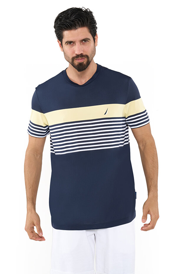 Navy Blue Men's T-Shirt Kr4514
