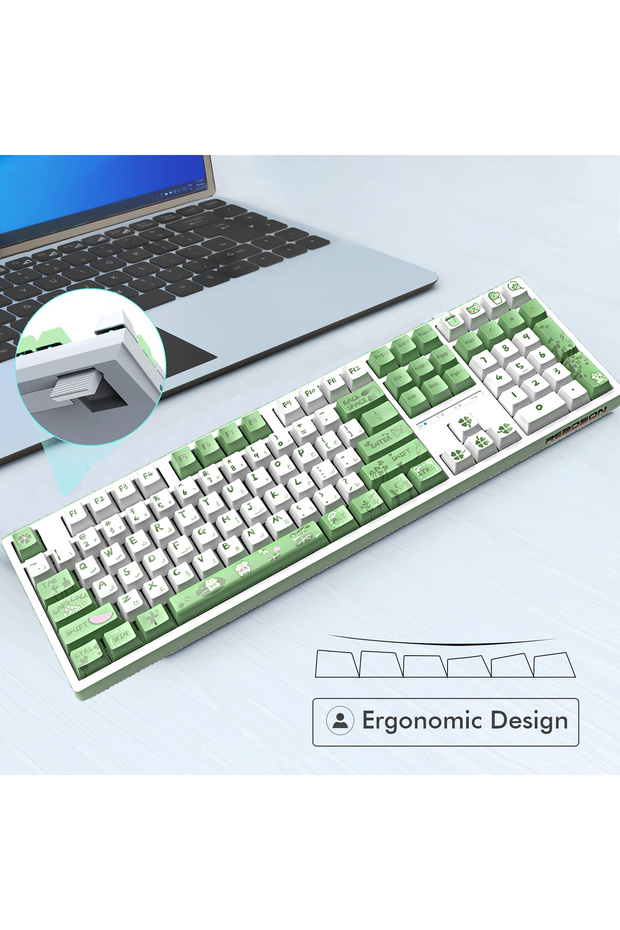 أغطية لوحة المفاتيح العربية من مادة PBT، أغطية مفاتيح بألوان متنوعة للتسامي، تتكيف مع مفاتيح لوحة المفاتيح - 6