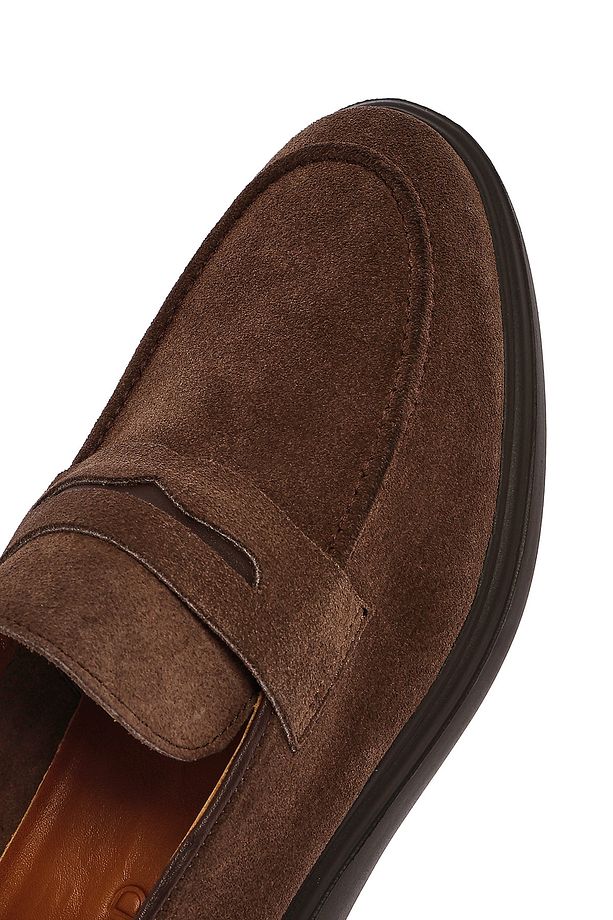 Erkek Vizon Süet Deri Loafer 25SFD790110 - 8