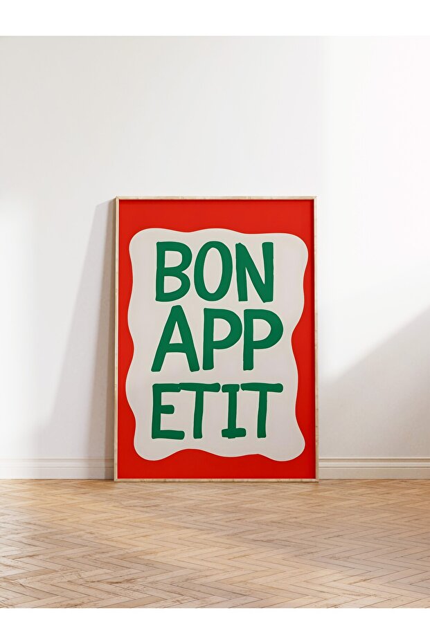 Ahşap Çerçeveli Tablo, Bon Appetit, Comfort Serisi Mutfak Ahşap Tablo, NO:109069 - 3