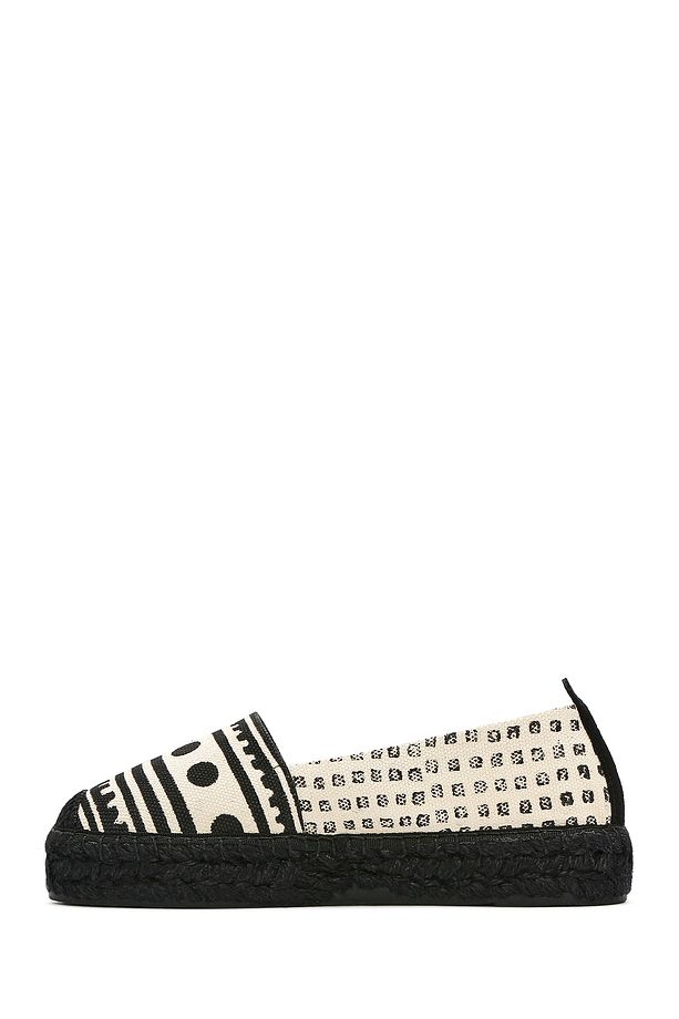 Kastamonu Taş Baskı Kadın Siyah Desenli Espadril 25sfd20836f - 5