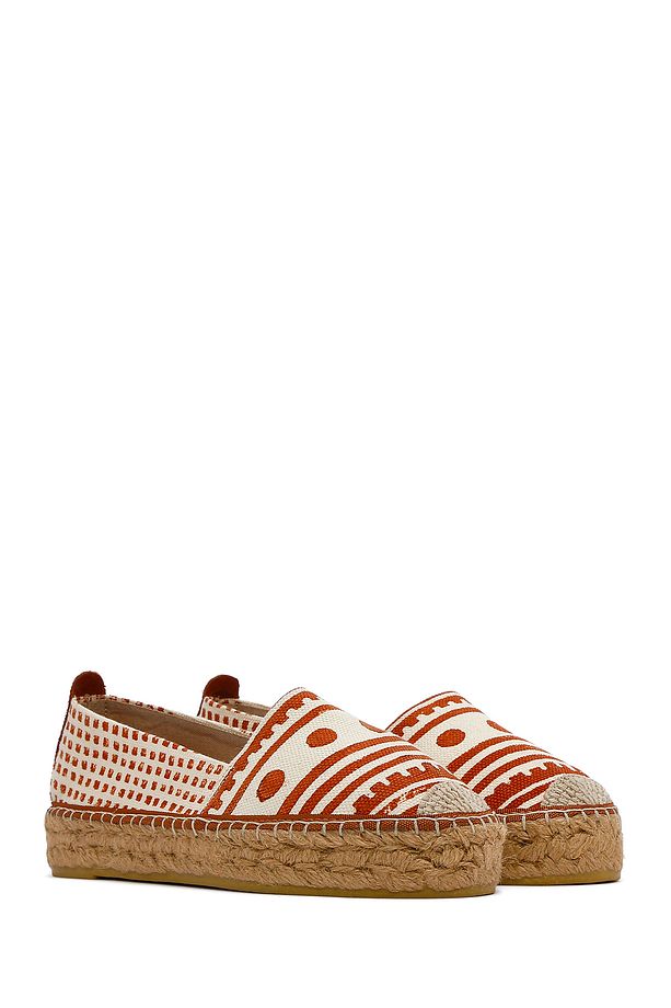 Kastamonu Taş Baskı Kadın Taba Desenli Espadril 25sfd20836f - 3