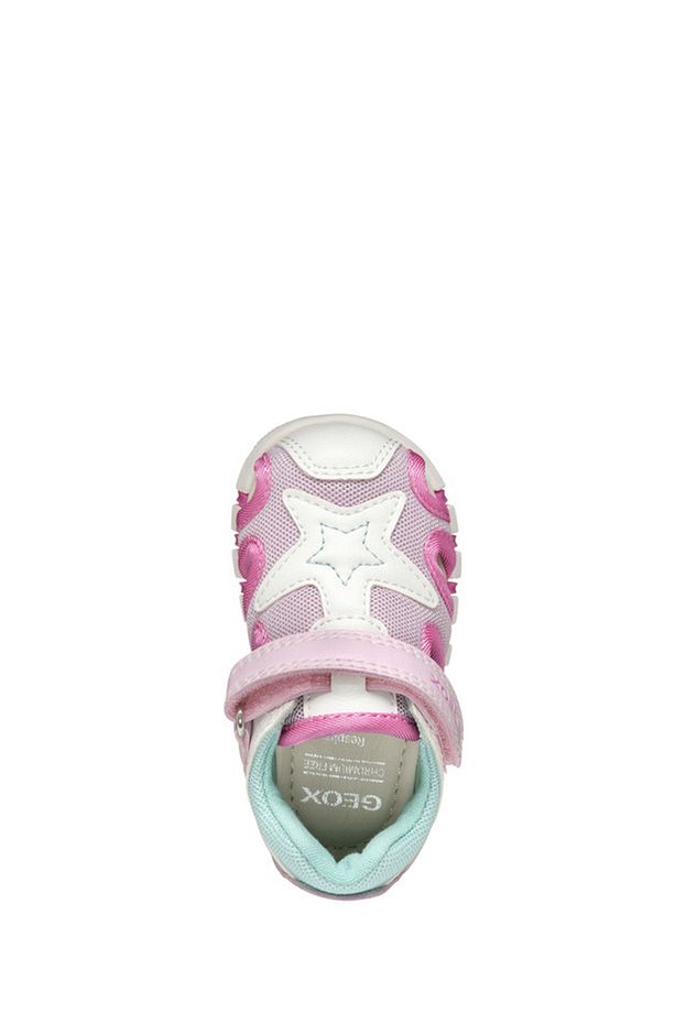 Kız Bebek Beyaz B Sandal Iupidoo A - Synt Mesh Bantlı Kumaş Sandalet B5517c0bc14c0563 - 5