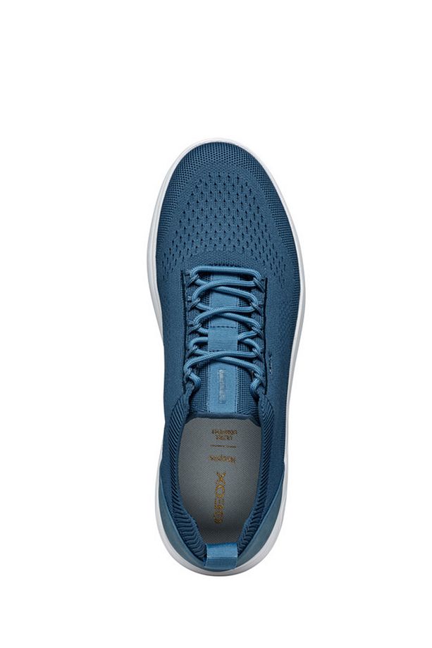 Erkek Mavi U Spherica A - Knitted Text Bağcıklı Kumaş Sneaker U15bya0005zc4005 - 5