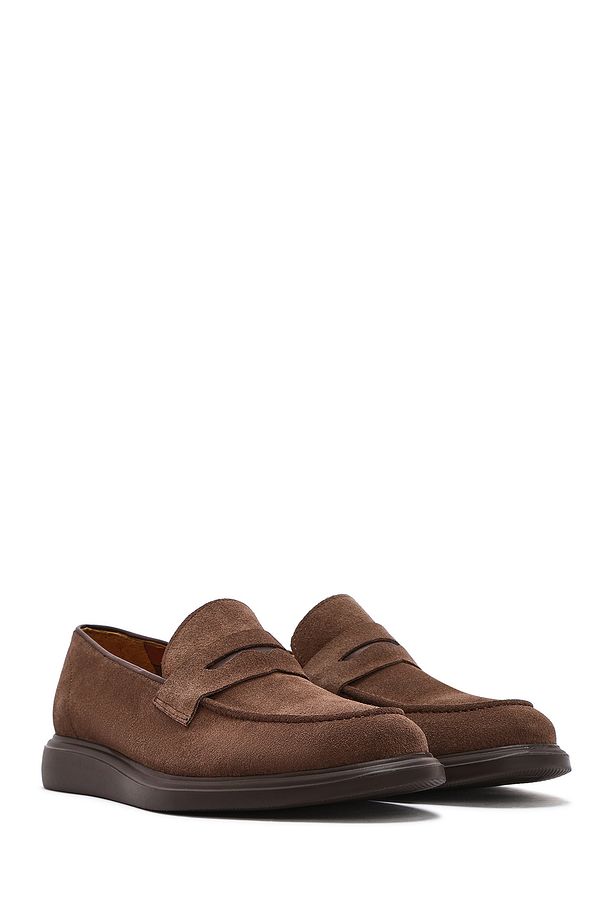 Erkek Vizon Süet Deri Loafer 25SFD790110 - 3