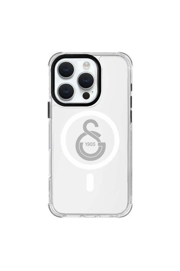 Galatasaray Single Color Gray Arma Magsafe Licensed Phone Case Compatible with iPhone 16 Pro