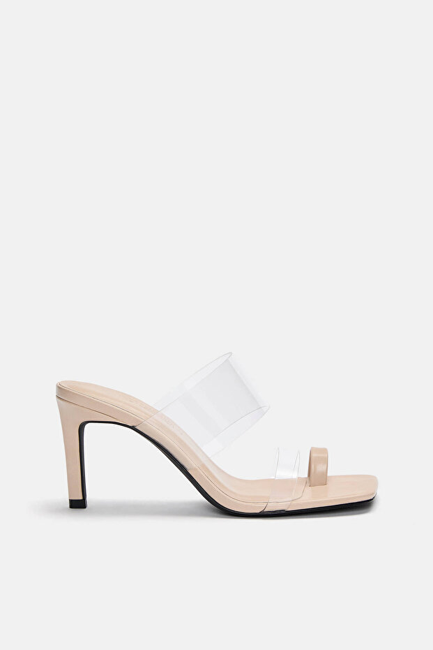 Vinil topuklu parmak arası sandalet - 1