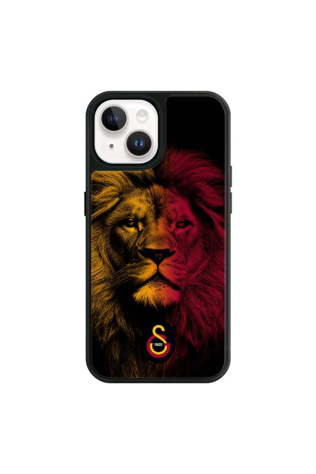 Galatasaray Yellow Red Piece Lion Licensed Phone Case Compatible with iPhone 15