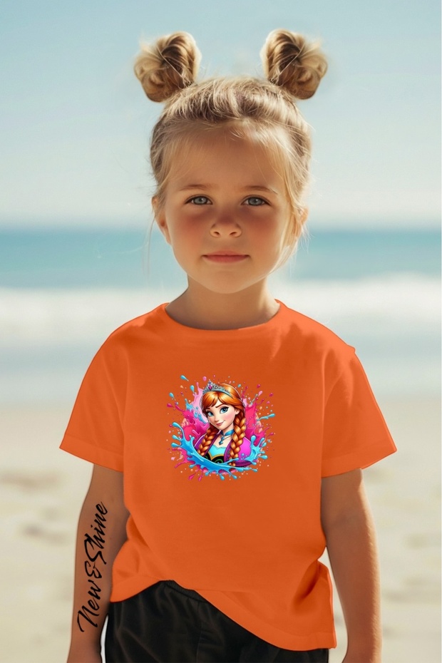 Frozen Anna Printed Oversize Children's T-Shirt