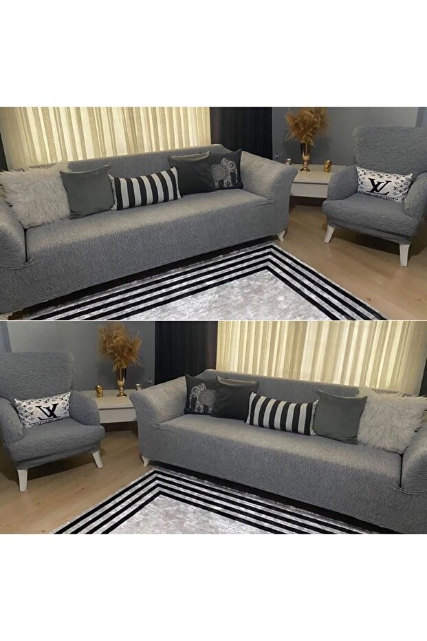 Han Saray Jacquard 3 3 1 1 Elastic Sofa Cover | Elastic Seat Cover | Seat Cover Set