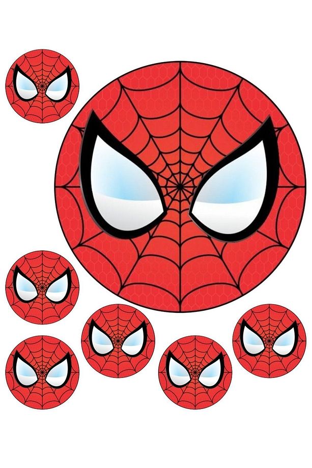 Spider man Örümcek Adam 7 Adet A4 Yenilebilir Süsü Pasta Kurabiye Şeker Hamuru Kağıt Baskısı - 3