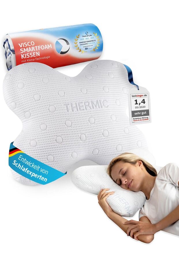 Side Sleeper Pillow, Orthopedic Neck Support Pillow, Viscoelastic Memory Foam