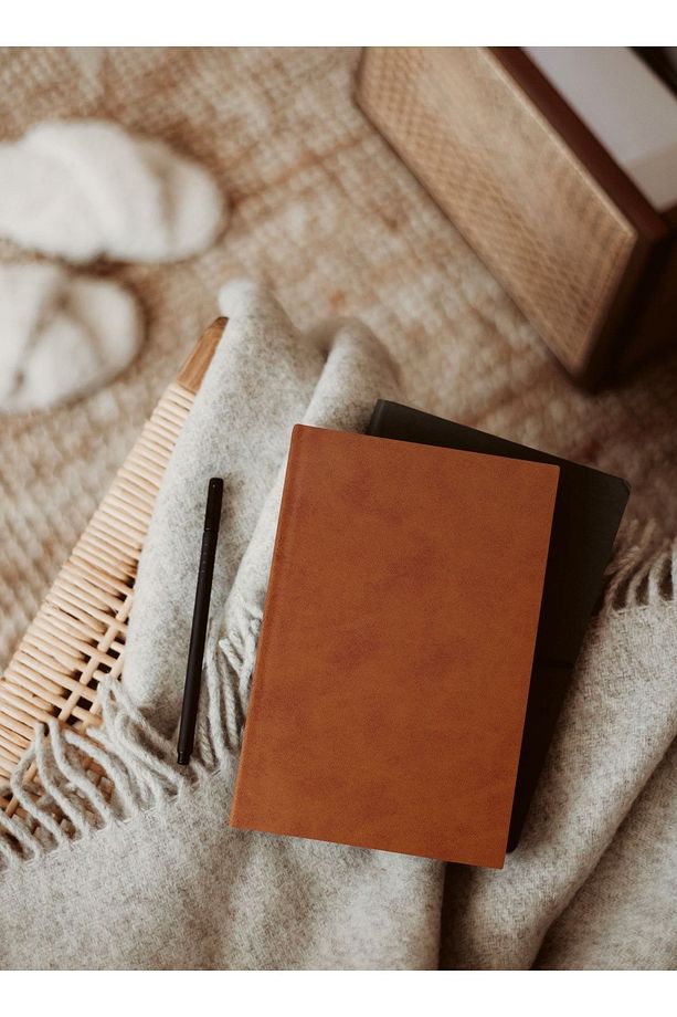 Çizgisiz Defter, Taba Termo Deri Kapaklı Çizgisiz Defter, 128 Yaprak, A5 Defter - 5
