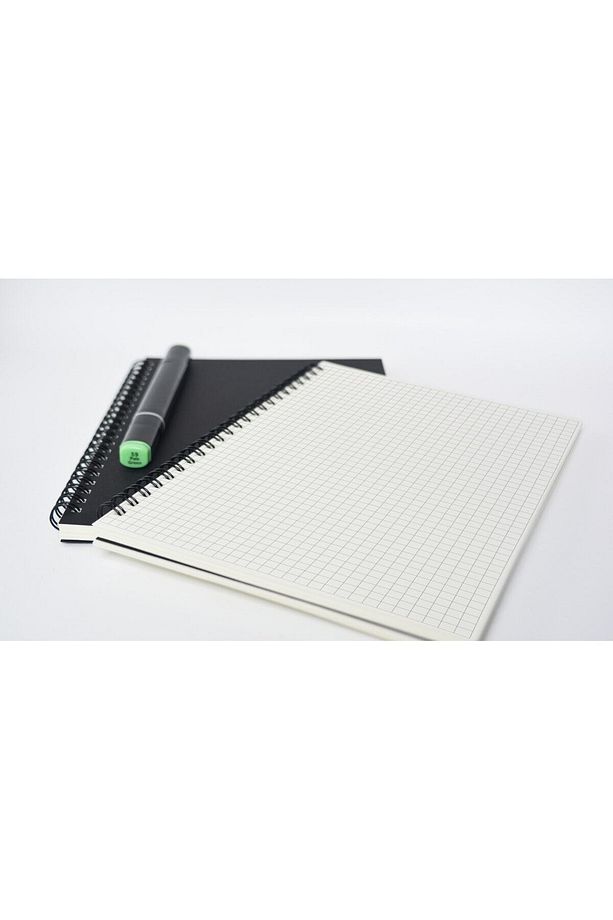 Siyah Kraft Kapaklı Kareli Defter, A5 Spiralli Defter, 60 Yaprak(120 SAYFA) - 5