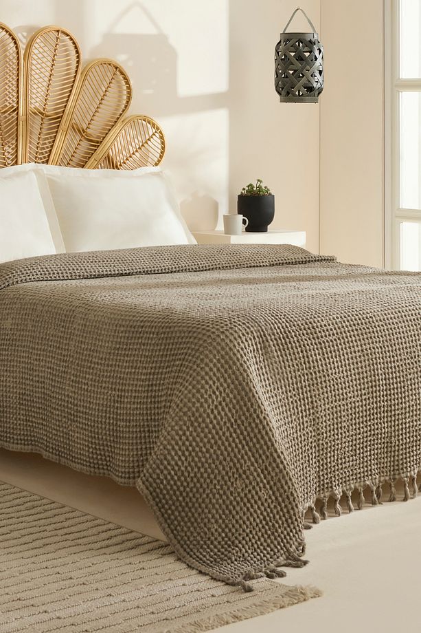 Mady %100 Cotton Waffle Çift Kişilik Tek Pike Taş - 3