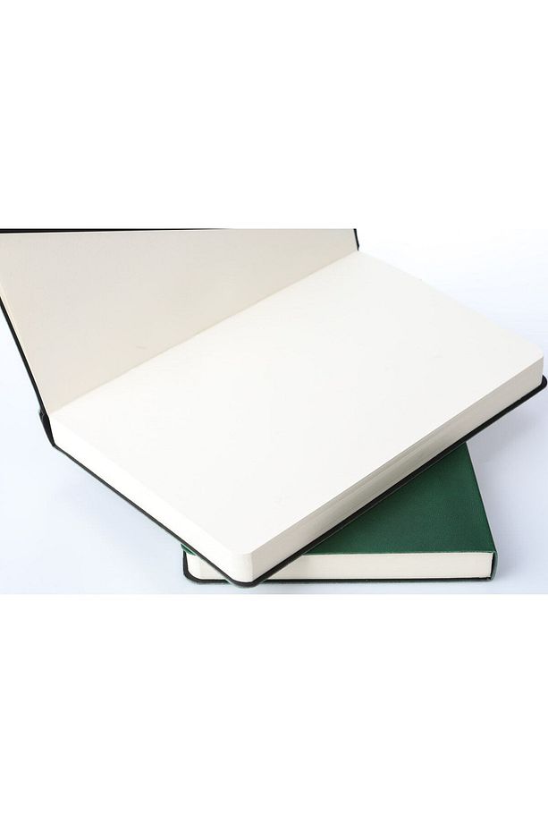 Çizgisiz Defter, Yeşil Termo Deri Kapaklı Çizgisiz Defter, 128 Yaprak, A5 Defter - 6