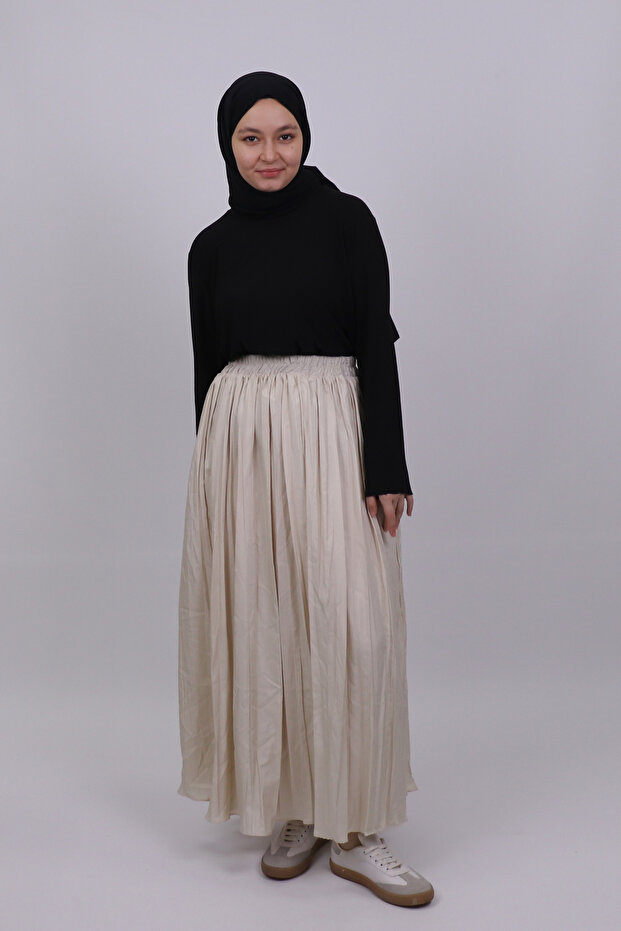Women's Crush Pleated Skirt Mink