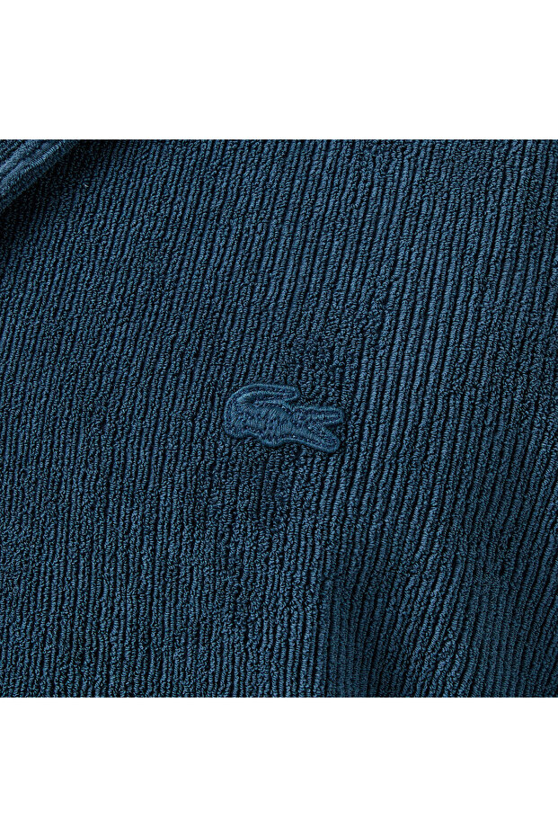 Erkek Relaxed Fit Kısa Kollu Koyu Mavi Gömlek - 5