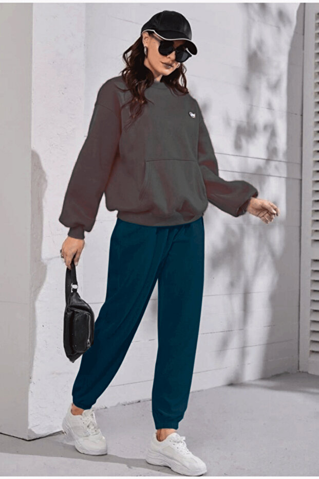 Women's Slim Fit Sweatpants with Elastic Waist and Legs Spr24Eak82