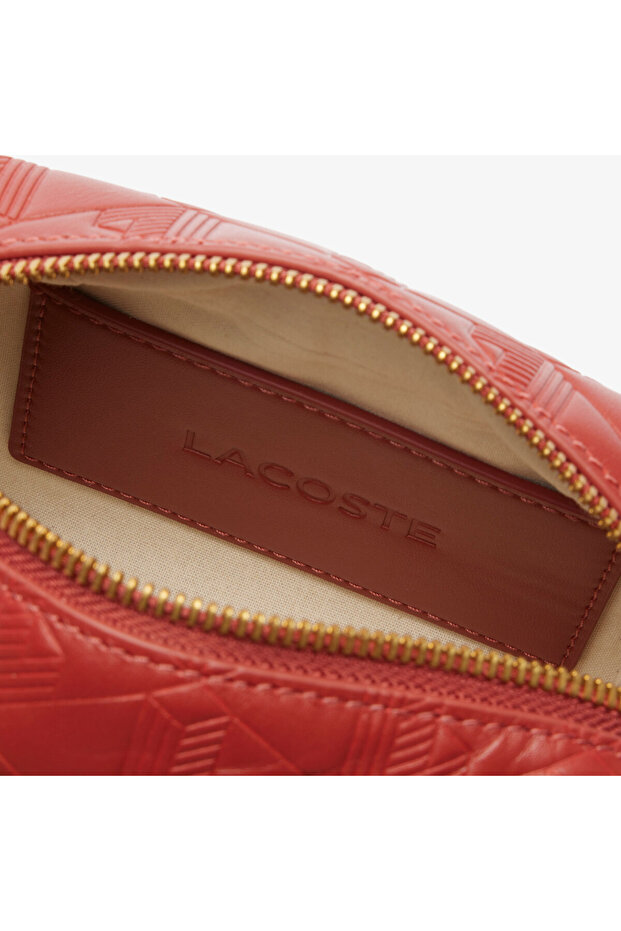 Maheki Kadın Monogram Deri Bordo Postacı Çantası - 4