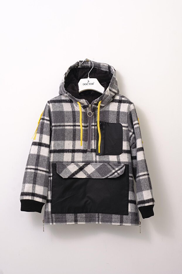 Boy's Lumberjack Kangaroo Coat