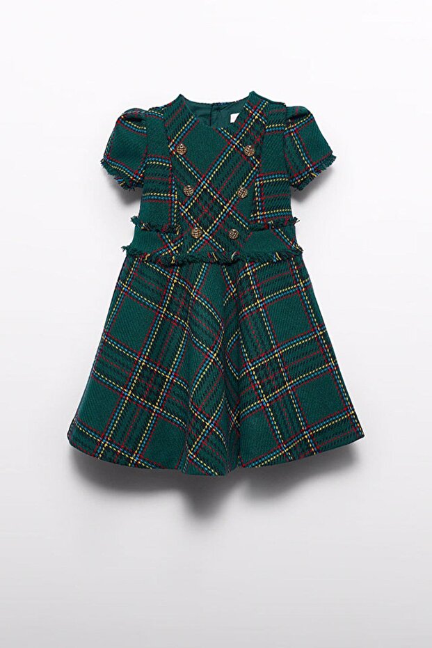 Abel&Lula Plaid Girls' Dress_Mnvs5525