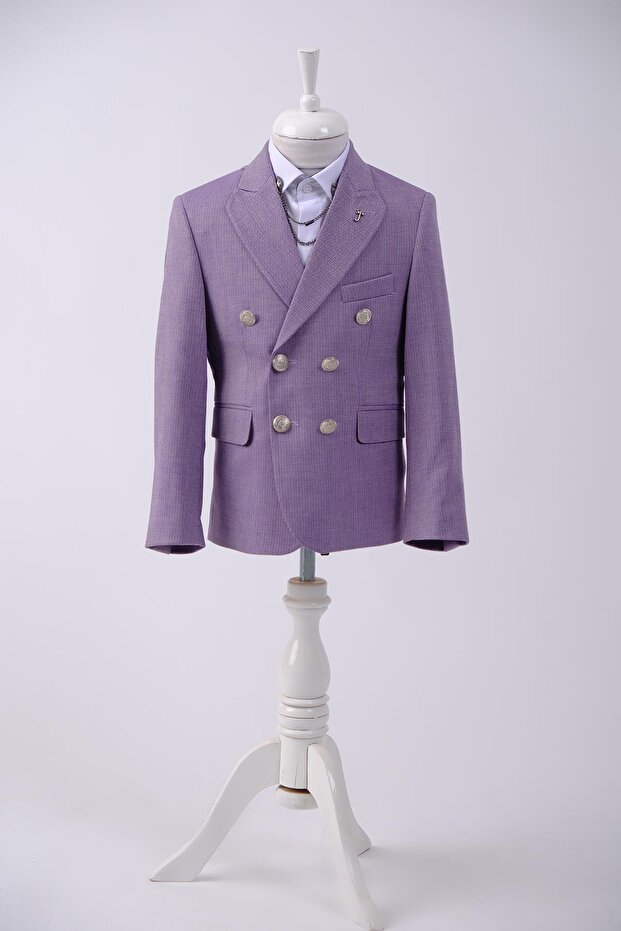 Double Breasted Boy's Sport Jacket