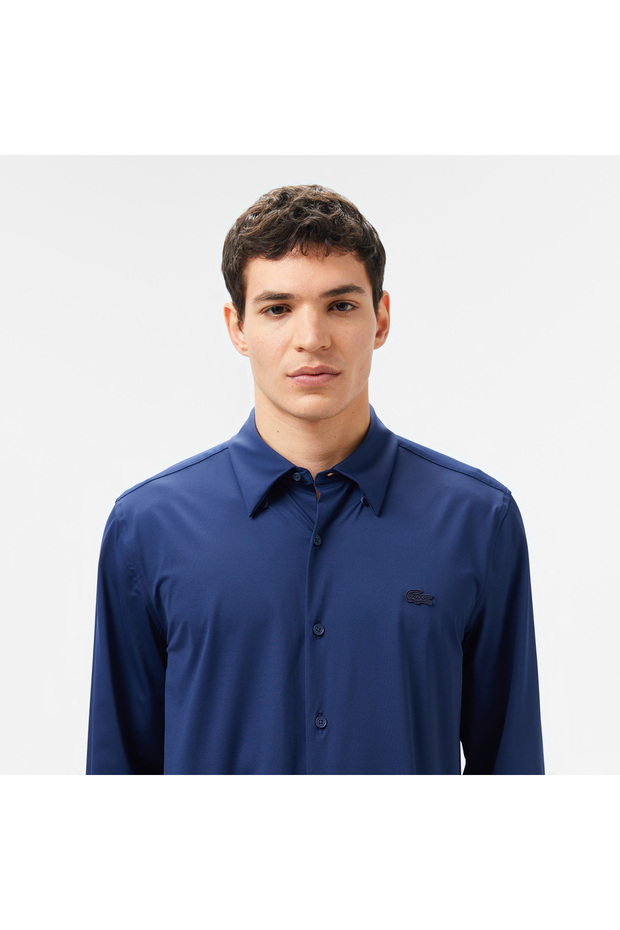 Erkek Slim Fit Lacivert Gömlek - 4