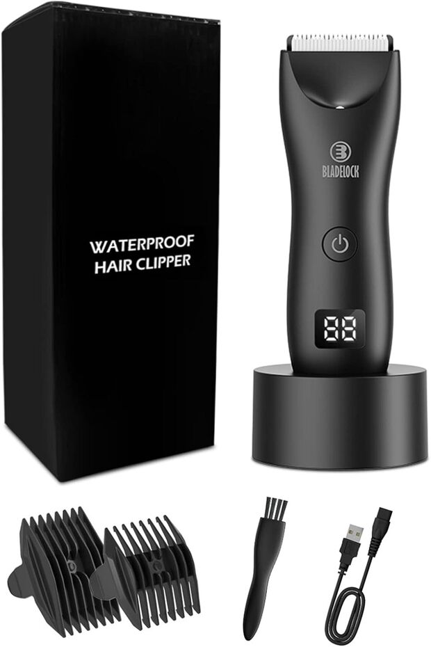 Electric Body Groomer for Men-Cordless Thigh Hair Trimmer, Meridian Wet & Dry