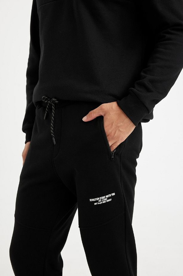 Regular Fit Jogger Eşofman Altı Fermuar Cepli Lastikli Paça Y5511az23au - 6