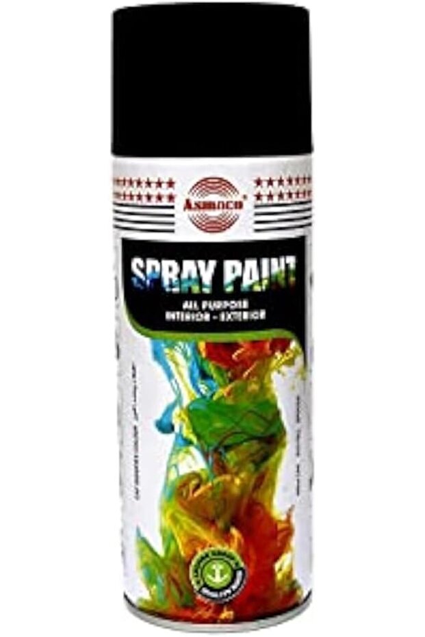 طلاء رش، أسود غير لامع - 1