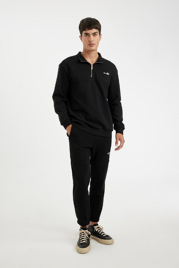 Regular Fit Jogger Eşofman Altı Fermuar Cepli Lastikli Paça Y5511az23au - 4