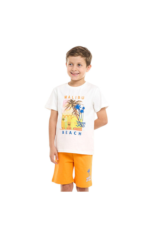 Classic Royal Blue Cotton T-Shirt & Pull-On Shorts Set