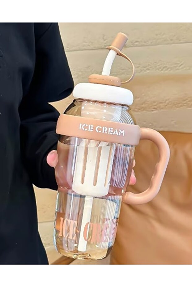 Kitchen Beauty Ice Bottle - Pipetli Matara Lüks Matara Suluk Detoks Suluğu