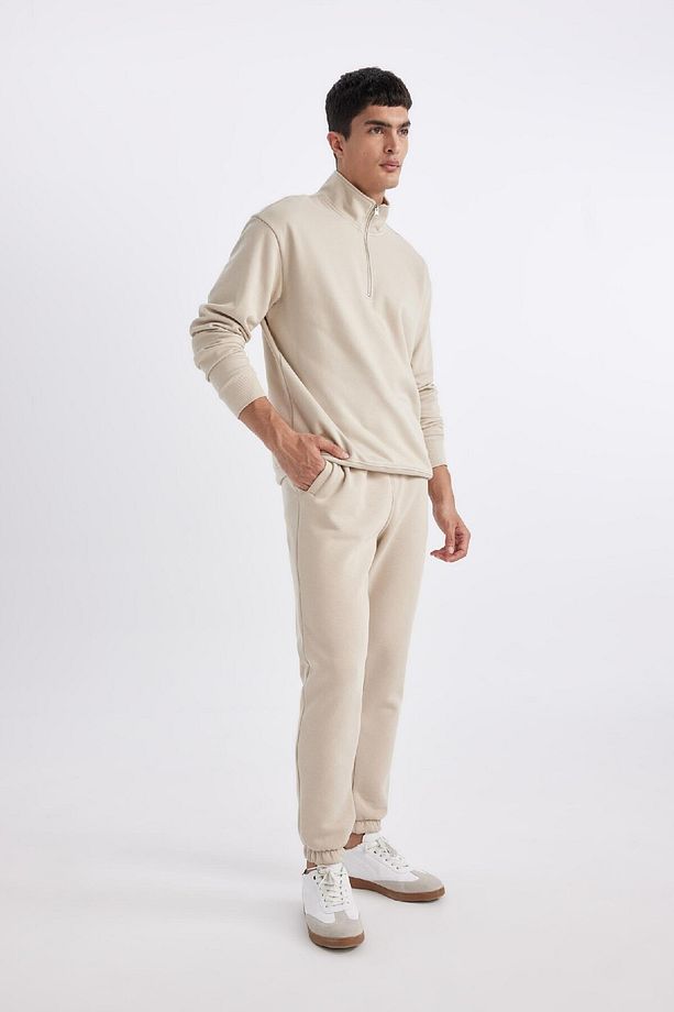 Jogger Eşofman Altı Standart Fit Basic Düz Beli Bağcıklı Lastikli Paça Cepli A6468ax24sp - 4
