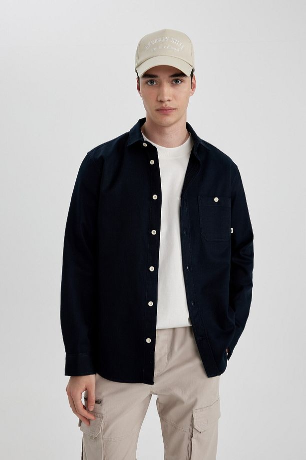 Regular Fit Basic Düz Uzun Kollu Gömlek B3670ax24sp - 3