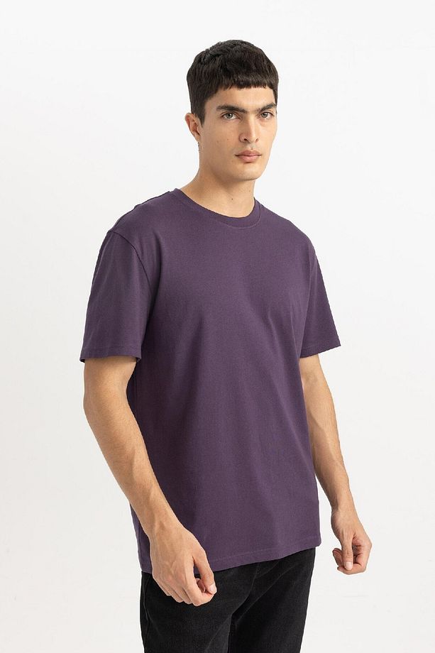 %100 Pamuk New Regular Fit Bisiklet Yaka Basic Düz Kısa Kollu Tişört V7699az24sp - 5