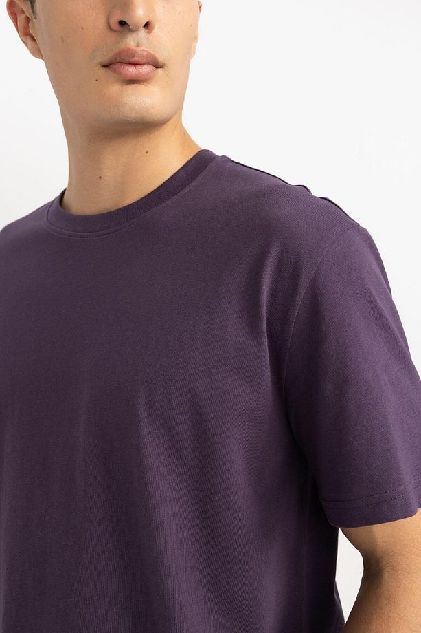 %100 Pamuk New Regular Fit Bisiklet Yaka Basic Düz Kısa Kollu Tişört V7699az24sp - 8